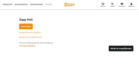 Inloggen op Ziggo Webmail 